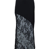 Castelli Lace Maxi Skirt Black Petite