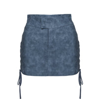 Ceejay Faux Leather Mini Skirt Slate