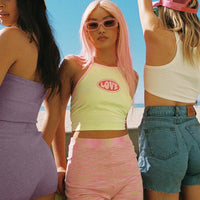 Cooper Space Dye Knit Shorts Pink