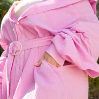 I Need a Vacation Shirt Dress - Pink Lavender