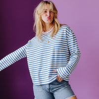 Loose Fit Denim Shorts - Blue