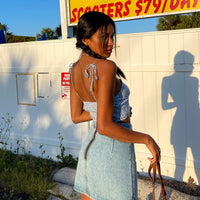 The Lola Mini Skirt Denim