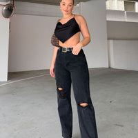 Fraya High Rise Boyfriend Jeans Denim