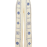 Grazia Pants Cream / Blue