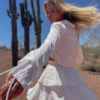 Greta Mini Skirt Off White