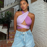 Gun Barrel City High Waisted Shorts Pale Blue