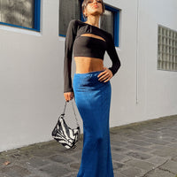 Harriette Maxi Skirt Blue