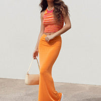 Harriette Maxi Skirt Orange