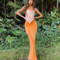 Harriette Maxi Skirt Orange
