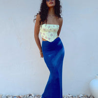 Harriette Maxi Skirt Blue