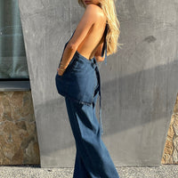 Top Model Low Rise Straight Leg Jeans Dark Denim