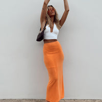 Harriette Maxi Skirt Orange