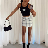 Selby Mini Skirt Yellow Plaid