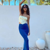 Harriette Maxi Skirt Blue
