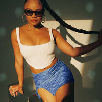 Bold Move Mini Skirt Blue