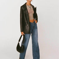 Karol V-waist Jeans Dark Wash Denim