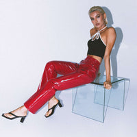 Madi Pu Pant Red