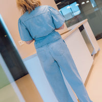 MSCHIngrid Lis HW Wide Jeans - Light Blue Wash