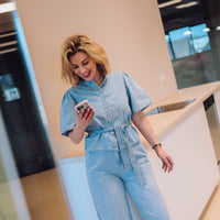 MSCHIngrid Lis HW Wide Jeans - Light Blue Wash