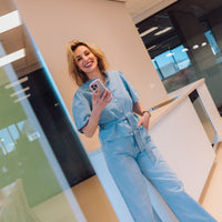 MSCHIngrid Lis HW Wide Jeans - Light Blue Wash