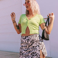 Motel Pelmet Skirt 90's Zebra Black & White