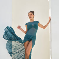 Mermaid Mesh Coverup Dress - Dark Sea