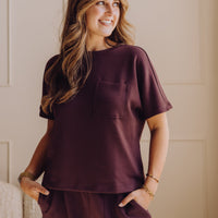 MSCHHarissa Ima Q SS Sweat Short - Fudge