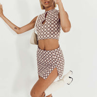 Motel Pelma Mini Skirt Chain Tangle Beige