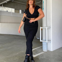Oscar Maxi Skirt Black