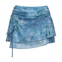 Rosee Frill Mini Skort Blue Multi