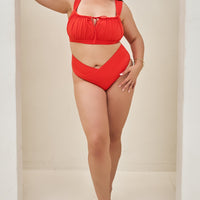 Crisscross Hourglass® Cheeky Bikini Bottoms - Poppy