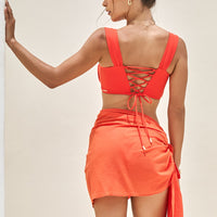 Minimoon Short Sarong - Poppy