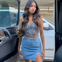 The Lola Mini Skirt Denim