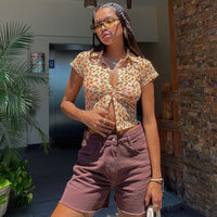 The Swalla Shorts Chocolate Brown Denim