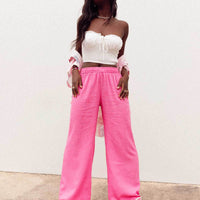 Louis Linen Blend Pants Pink