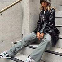 Titius Pant Grey Pinstripe