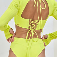 Crisscross Hourglass® Cheeky Bikini Bottoms - Sunny Lime