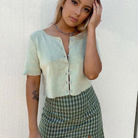 Miss Sally Mini Skirt Green 