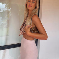 Zanna Midi Skirt Nude Pink