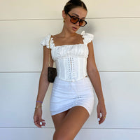 Selby Mini Skirt White Tall