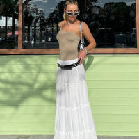 Miriah Maxi Skirt White