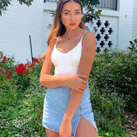 The Lola Mini Skirt Denim