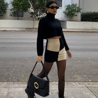 Celine Mini Skirt Beige / Black
