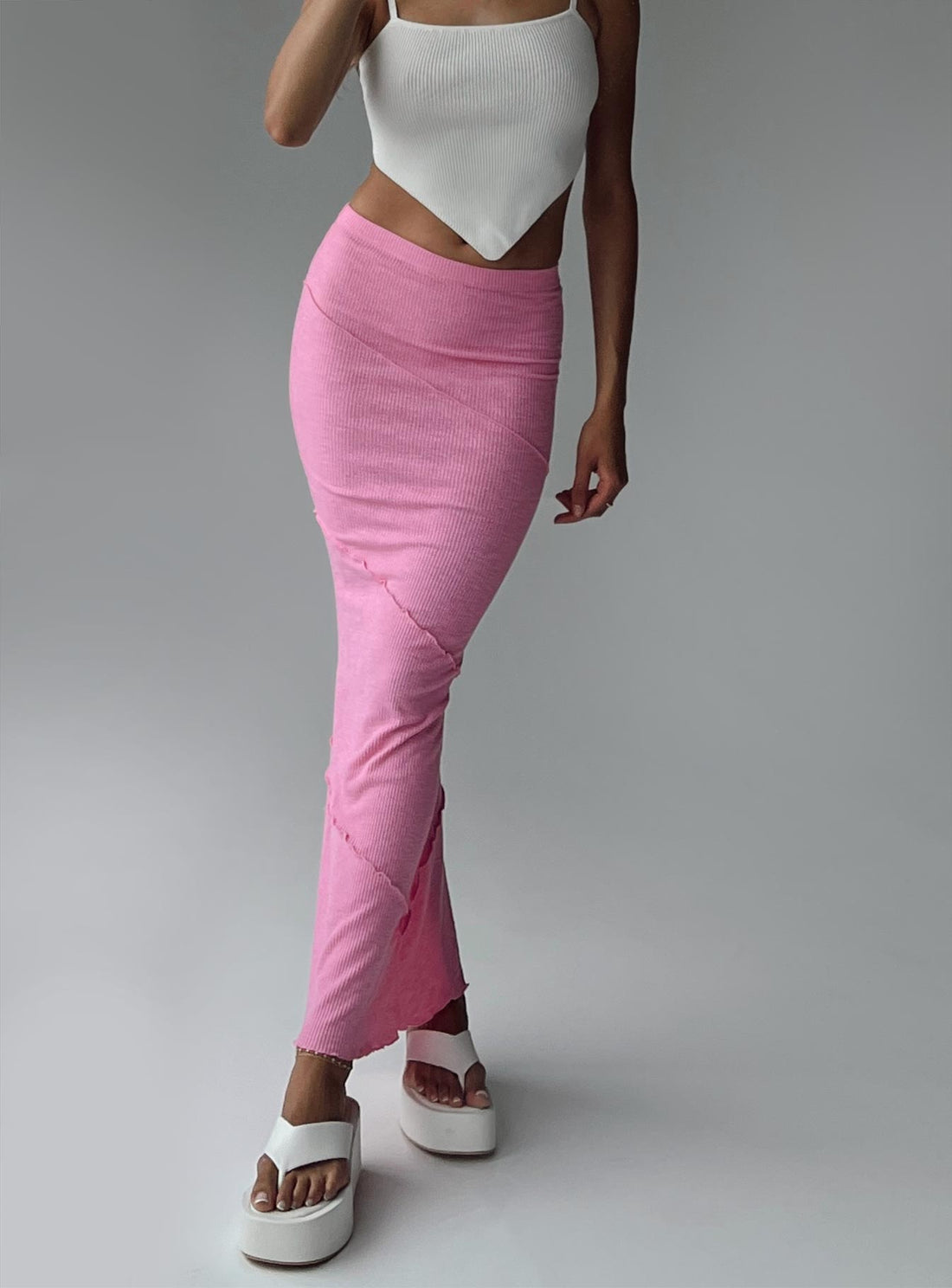 Oscar Maxi Skirt Hot Pink