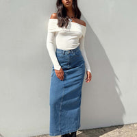 Harben Denim Maxi Skirt