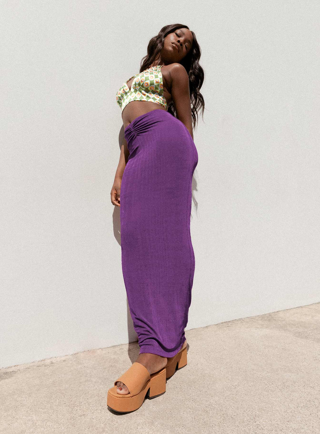 Danna Maxi Skirt Purple