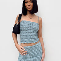 Popcorn Dream Mini Skirt Blue