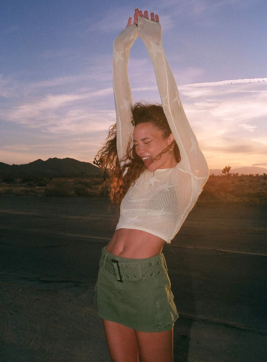 Iconic Cargo Mini Skirt Khaki