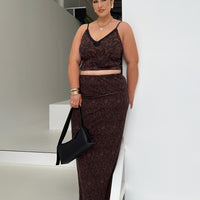 Hostona Maxi Skirt Mutli Curve