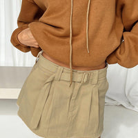 Elle Mini Skirt Beige